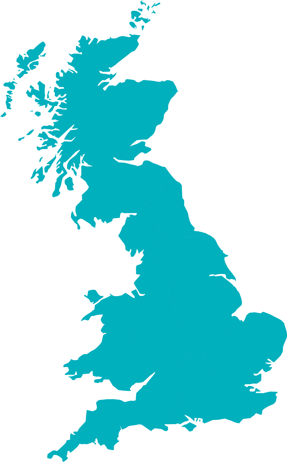 Map of Great Britain showing Symple coverage