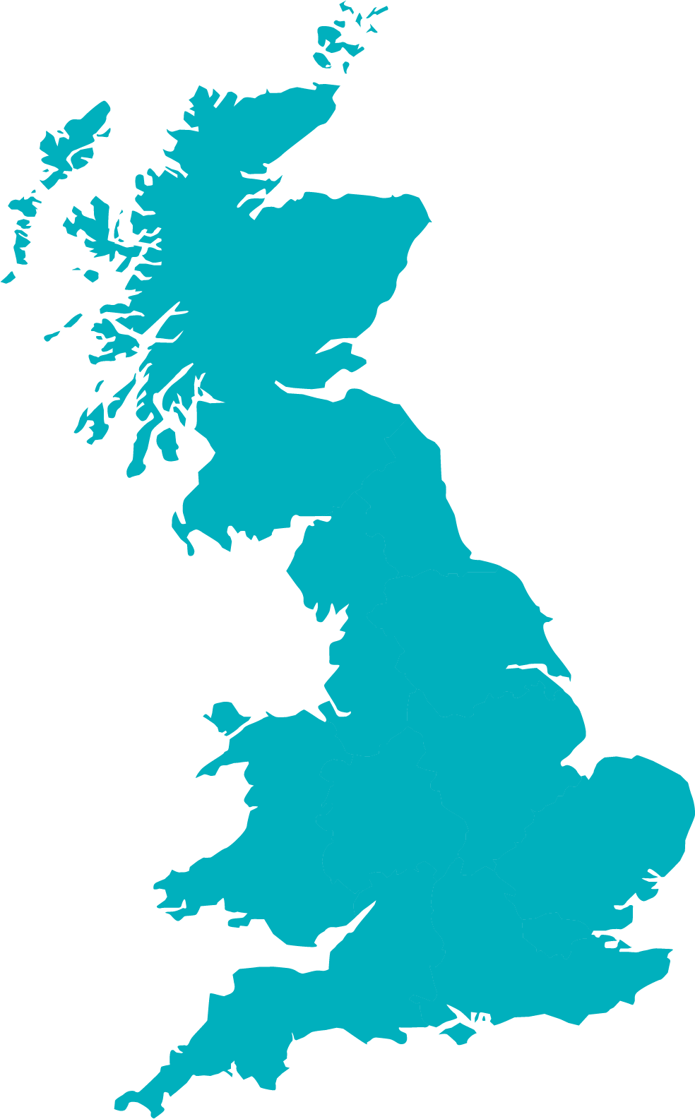 Map of Great Britain showing Symple coverage